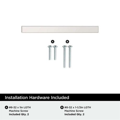 AMEROCK Square Bar Pulls in Polished Chrome 3" BP3717526 Installation Hardware