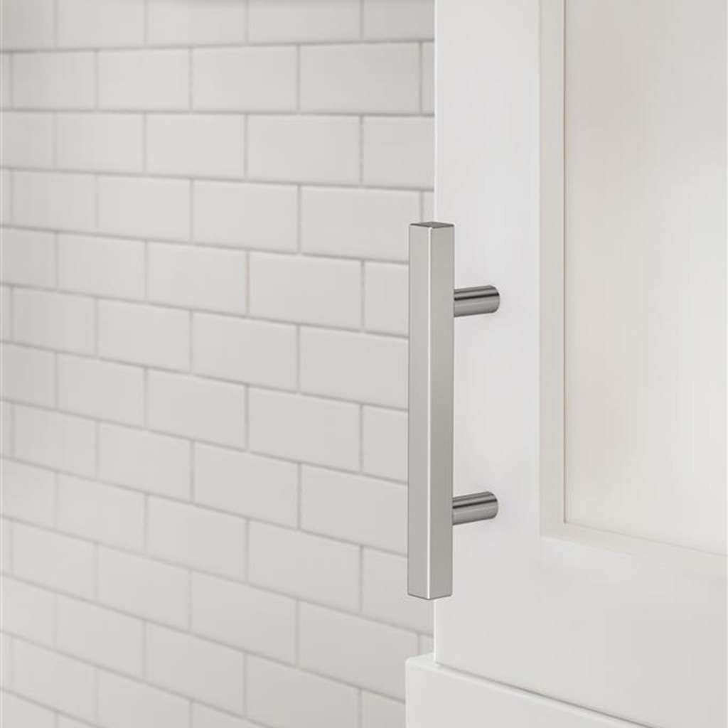 AMEROCK Square Bar Pulls in Polished Chrome 3" BP3717526 Mounted