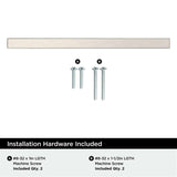 AMEROCK Square Bar Pulls in Satin Nickel 128mm BP37177G10 Installation Hardware