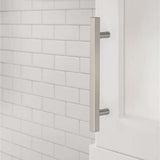 AMEROCK Square Bar Pulls in Satin Nickel 128mm BP37177G10 Mounted