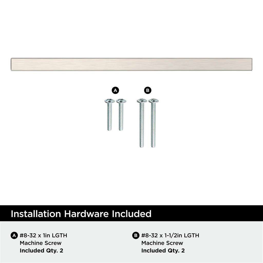 AMEROCK Square Bar Pulls in Satin Nickel 160mm BP37178G10 Installation Hardware