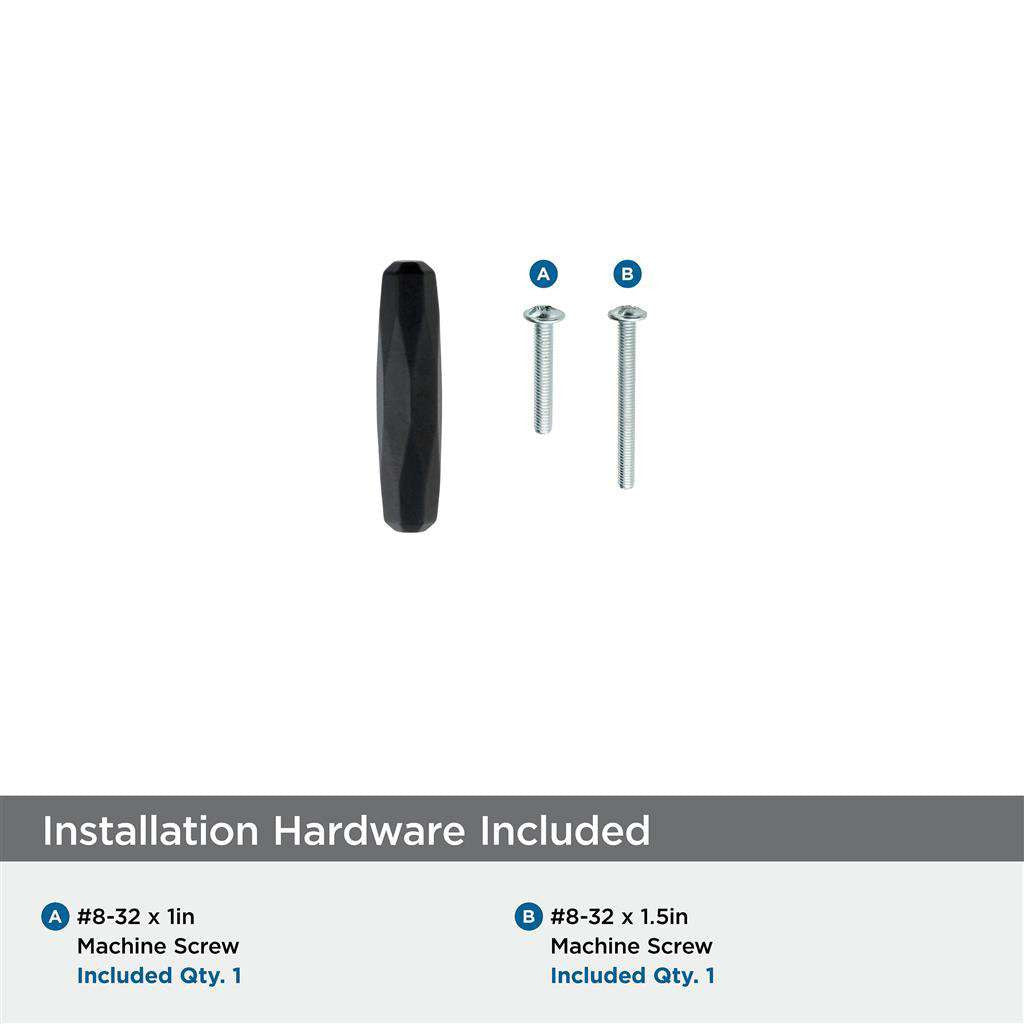 AMEROCK St. Vincent 2-1/2" Length Geometric Bar Knob in Black Bronze BP36642BBR Installation Hardware