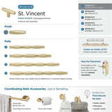 AMEROCK St. Vincent 2-1/2" Length Geometric Bar Knob in Champagne Bronze BP36642CZ Collection