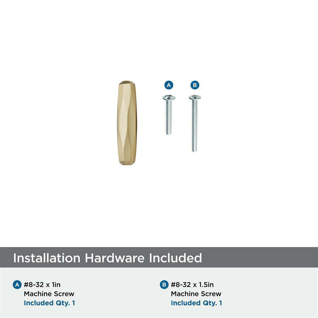 AMEROCK St. Vincent 2-1/2" Length Geometric Bar Knob in Champagne Bronze BP36642CZ Installation Hardware
