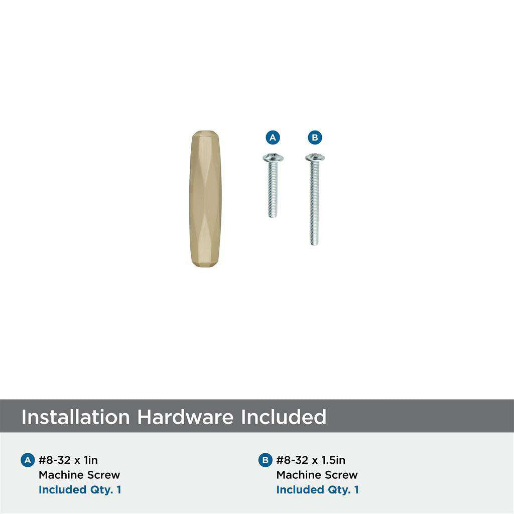 AMEROCK St. Vincent 2-1/2" Length Geometric Bar Knob in Golden Champagne BP36642BBZ Installation Hardware