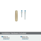 AMEROCK St. Vincent 2-1/2" Length Geometric Bar Knob in Golden Champagne BP36642BBZ Installation Hardware