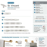 AMEROCK St. Vincent 2-1/2" Length Geometric Bar Knob in Polished Nickel BP36642PN Collection