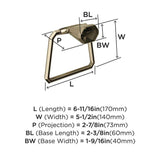 AMEROCK St. Vincent 6-3/4" Long Hanging Towel Ring in Golden Champagne BH36042BBZ Specs