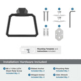 AMEROCK St. Vincent 6-3/4" Long Hanging Towel Ring in Matte Black BH36042MB Installation Hardware