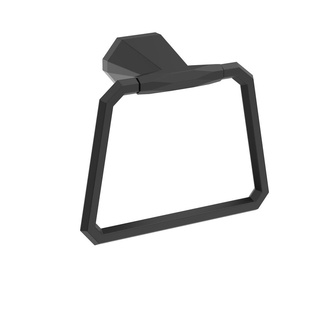 AMEROCK St. Vincent 6-3/4" Long Hanging Towel Ring in Matte Black BH36042MB