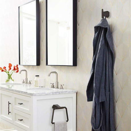 AMEROCK St. Vincent 6-3/4" Long Hanging Towel Ring in Oil Rubbed Bronze BH36042ORB in Bathroom