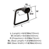 AMEROCK St. Vincent 6-3/4" Long Hanging Towel Ring in Oil Rubbed Bronze BH36042ORB Specs