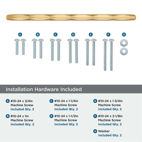 AMEROCK St. Vincent Appliance Pulls in Champagne Bronze 12" BP55502CZ Installation Hardware