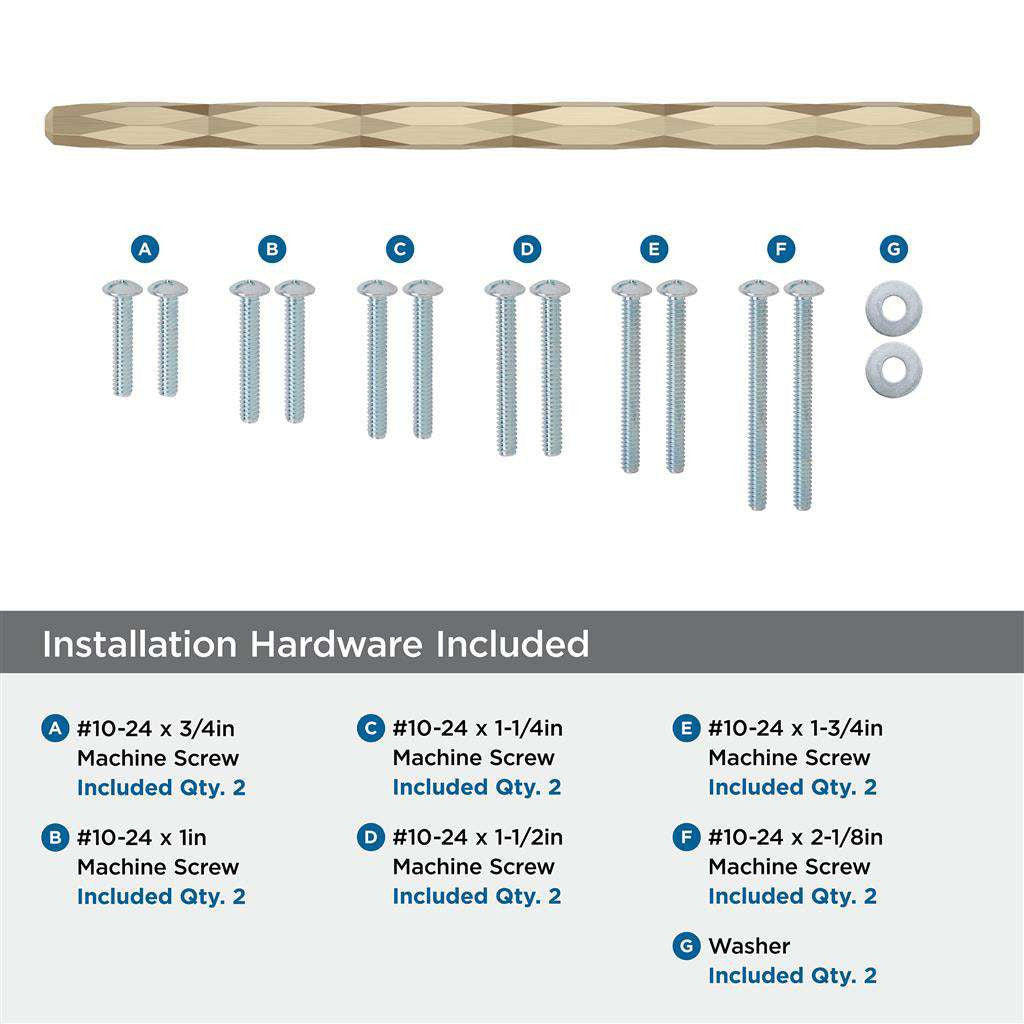 AMEROCK St. Vincent Appliance Pulls in Golden Champagne 12" BP55502BBZ Installation Hardware