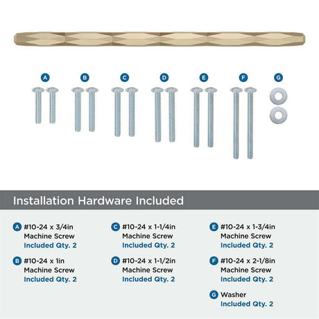 AMEROCK St. Vincent Appliance Pulls in Golden Champagne 12" BP55502BBZ Installation Hardware