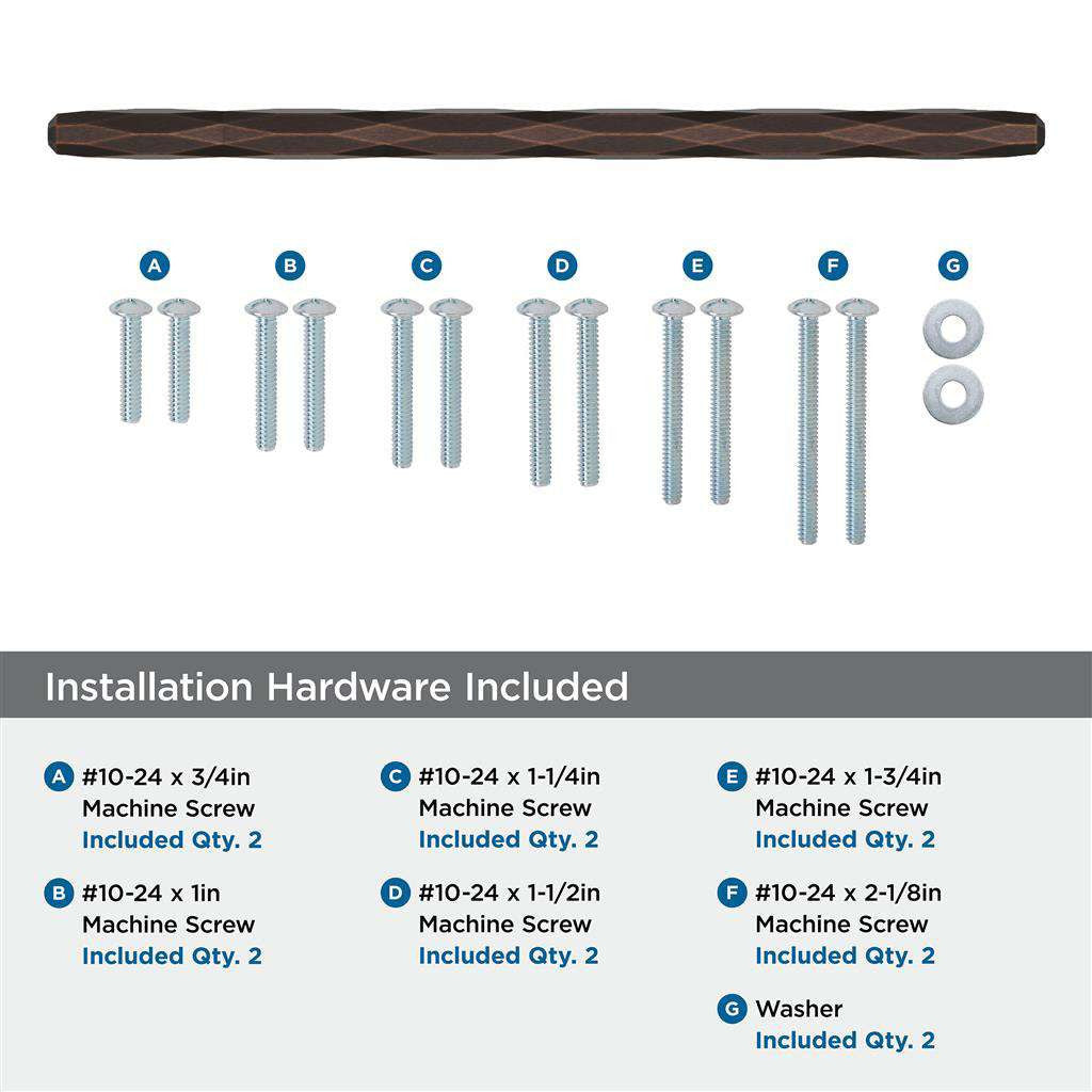 AMEROCK St. Vincent Appliance Pulls in Oil Rubbed Bronze 12" BP55502ORB Installation Hardware