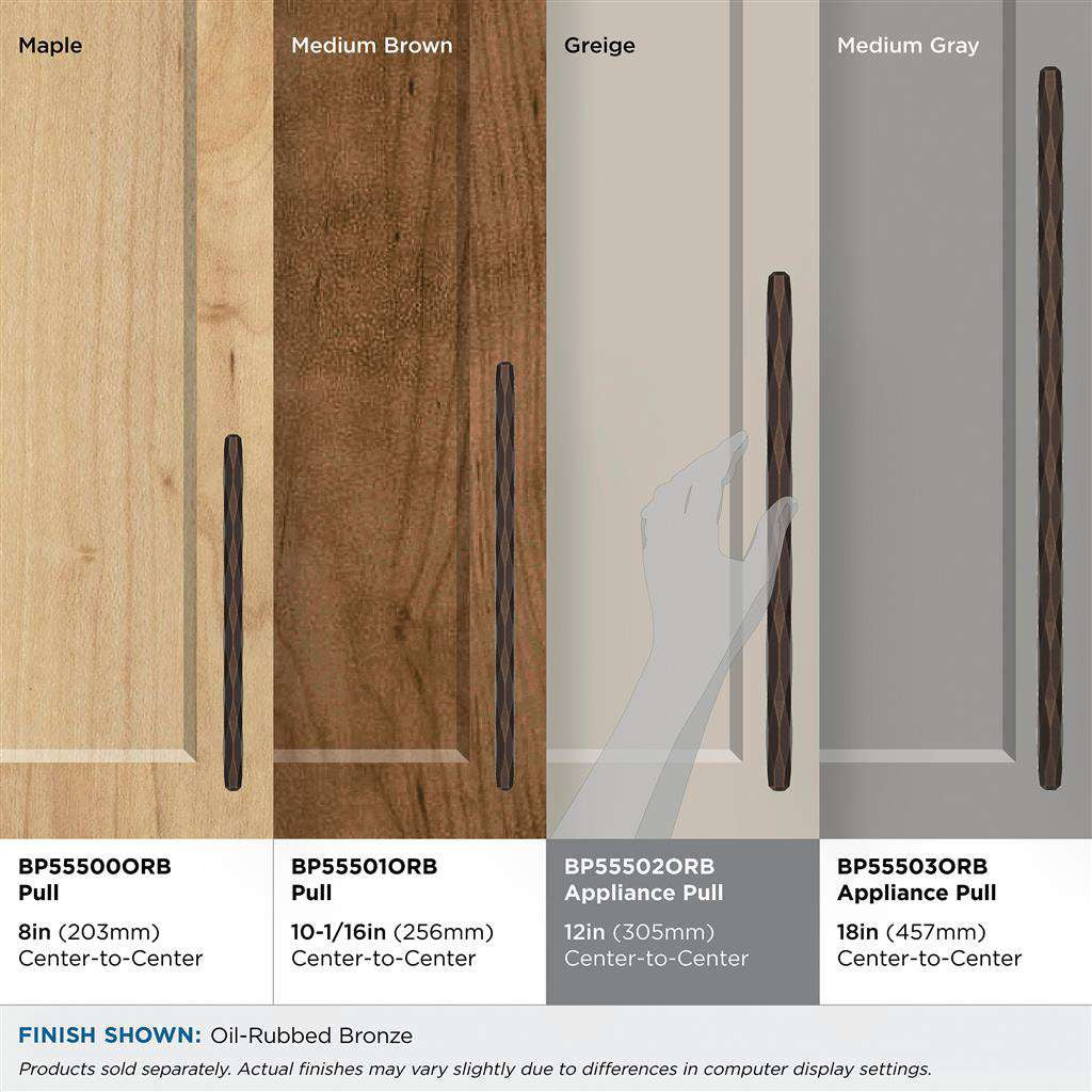 AMEROCK St. Vincent Appliance Pulls in Oil Rubbed Bronze 12" BP55502ORB on Finishes