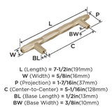 AMEROCK St. Vincent Geometric Bar Pulls in Golden Champagne 128mm BP36644BBZ Specs