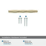 AMEROCK St. Vincent Geometric Bar Pulls in Golden Champagne 3" BP36646BBZ Installation Hardware