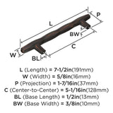 AMEROCK St. Vincent Geometric Bar Pulls in Oil Rubbed Bronze 128mm BP36644ORB Specs