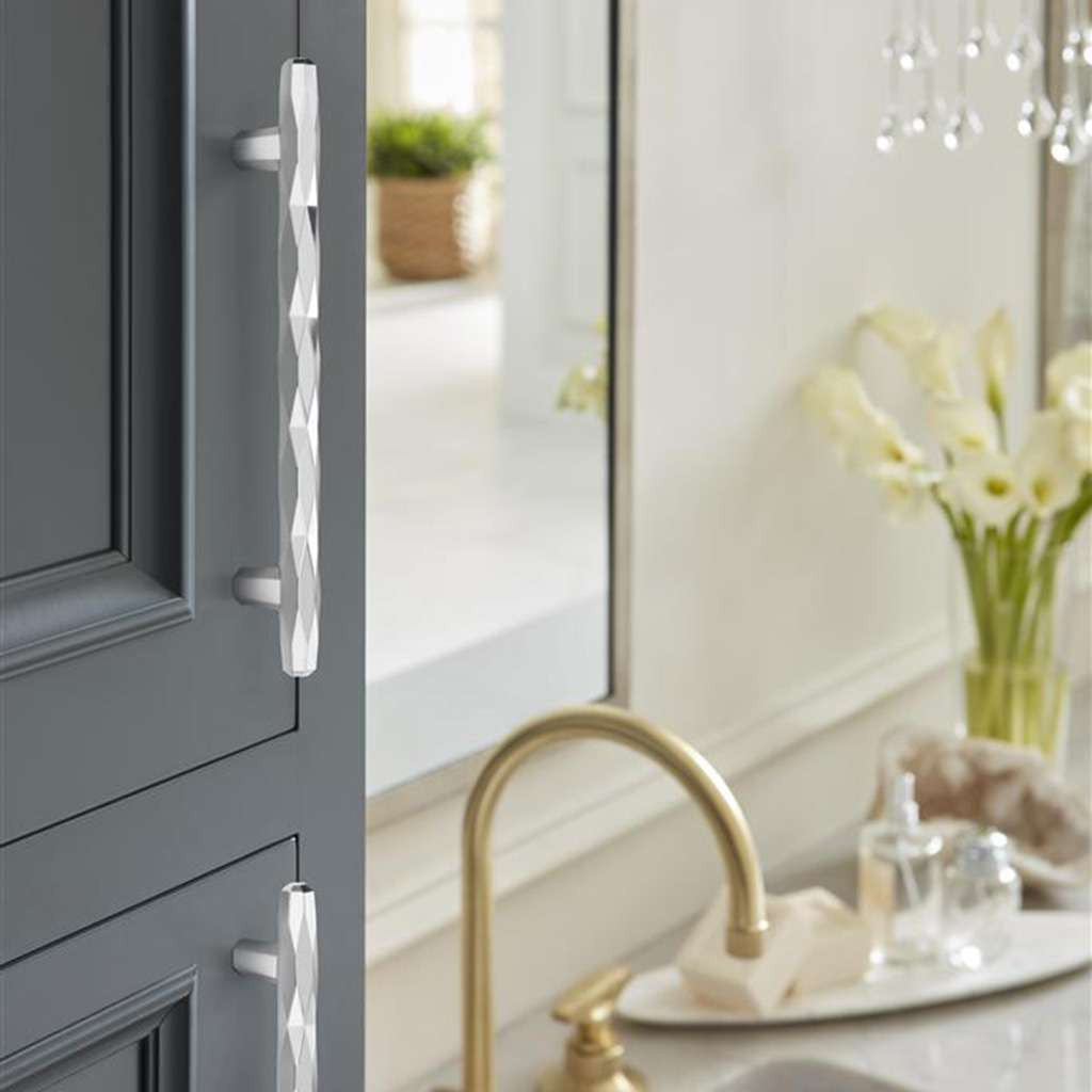 AMEROCK St. Vincent Geometric Bar Pulls in Polished Chrome 160mm BP3664526 Mounted