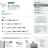 AMEROCK St. Vincent Geometric Bar Pulls in Polished Chrome 3" BP3664626 Collection