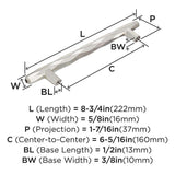 AMEROCK St. Vincent Geometric Bar Pulls in Polished Nickel 160mm BP36645PN Specs