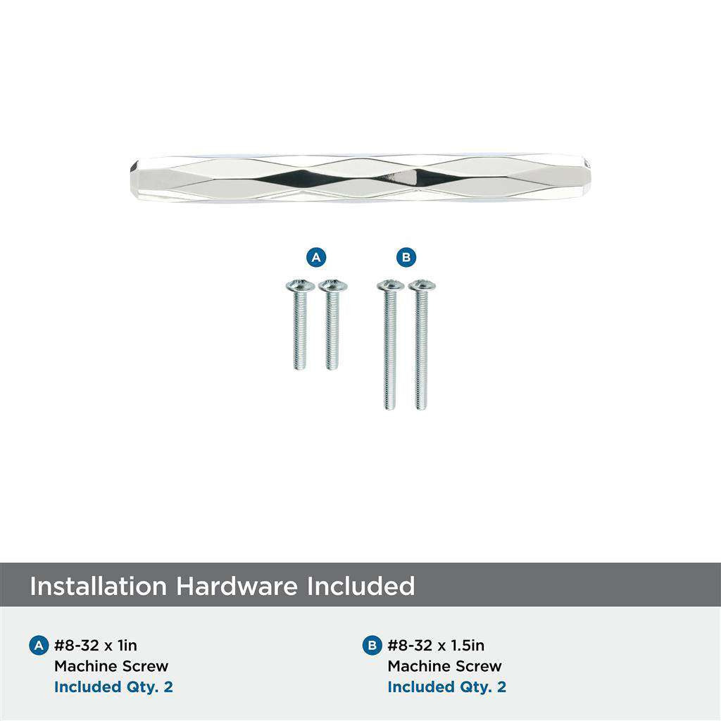AMEROCK St. Vincent Geometric Bar Pulls in Polished Nickel 3" BP36646PN Installation Hardware