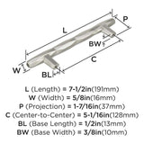 AMEROCK St. Vincent Geometric Bar Pulls in Satin Nickel 128mm BP36644G10 Specs