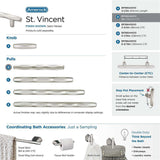 AMEROCK St. Vincent Geometric Bar Pulls in Satin Nickel 3" BP36646G10 Collection