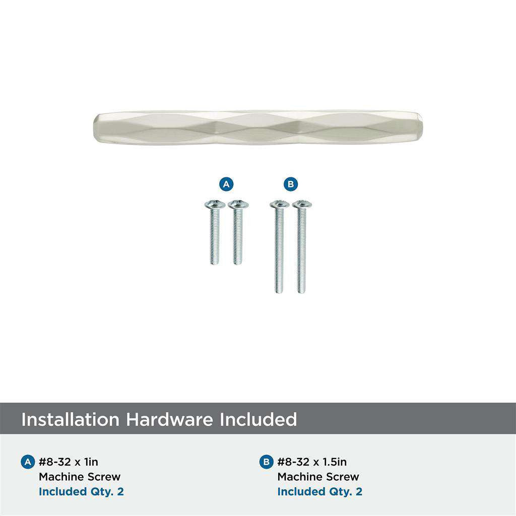 AMEROCK St. Vincent Geometric Bar Pulls in Satin Nickel 3" BP36646G10 Installation Hardware
