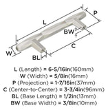 AMEROCK St. Vincent Geometric Bar Pulls in Satin Nickel 96mm BP36643G10 Specs
