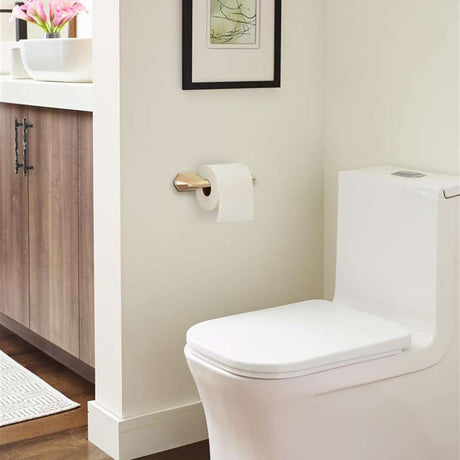 AMEROCK St. Vincent Single Post Toilet Paper Holder in Champagne Bronze BH36041CZ in Bathroom