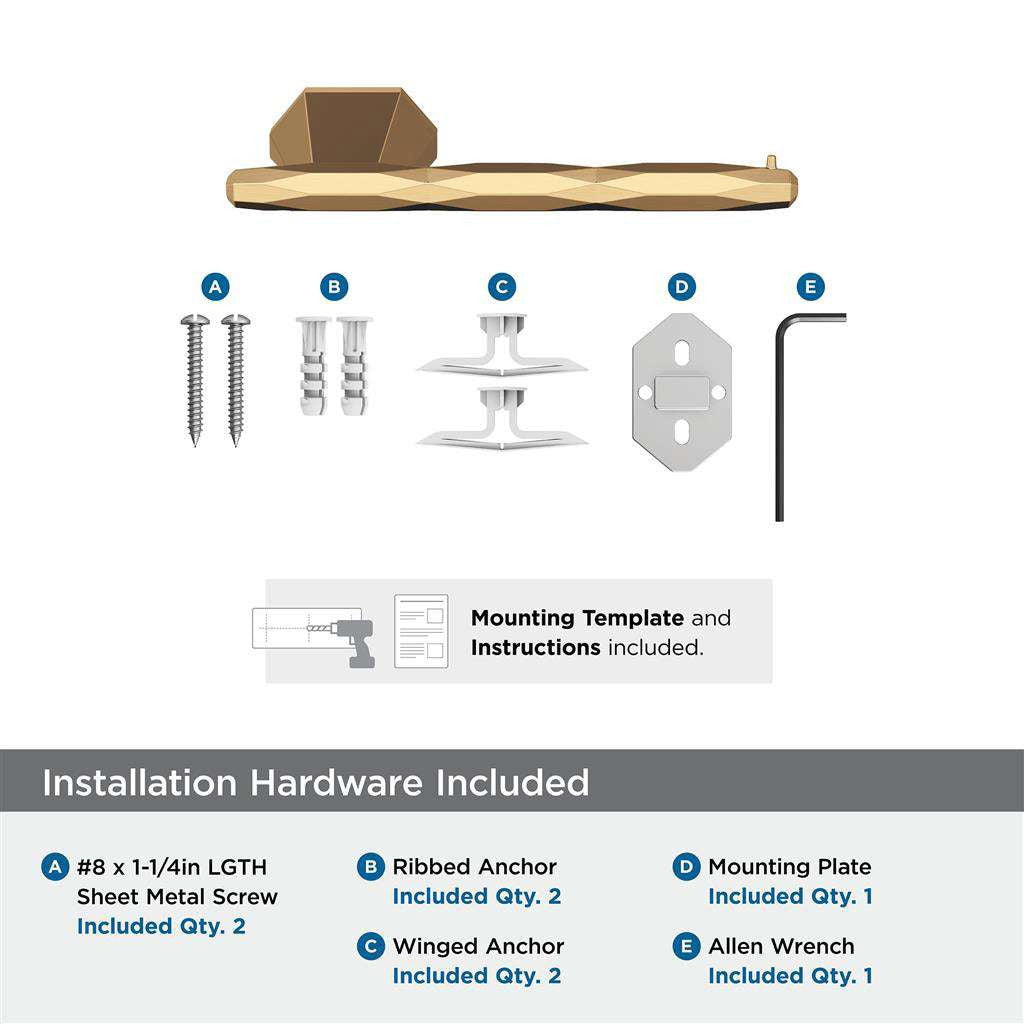 AMEROCK St. Vincent Single Post Toilet Paper Holder in Champagne Bronze BH36041CZ Installation Hardware