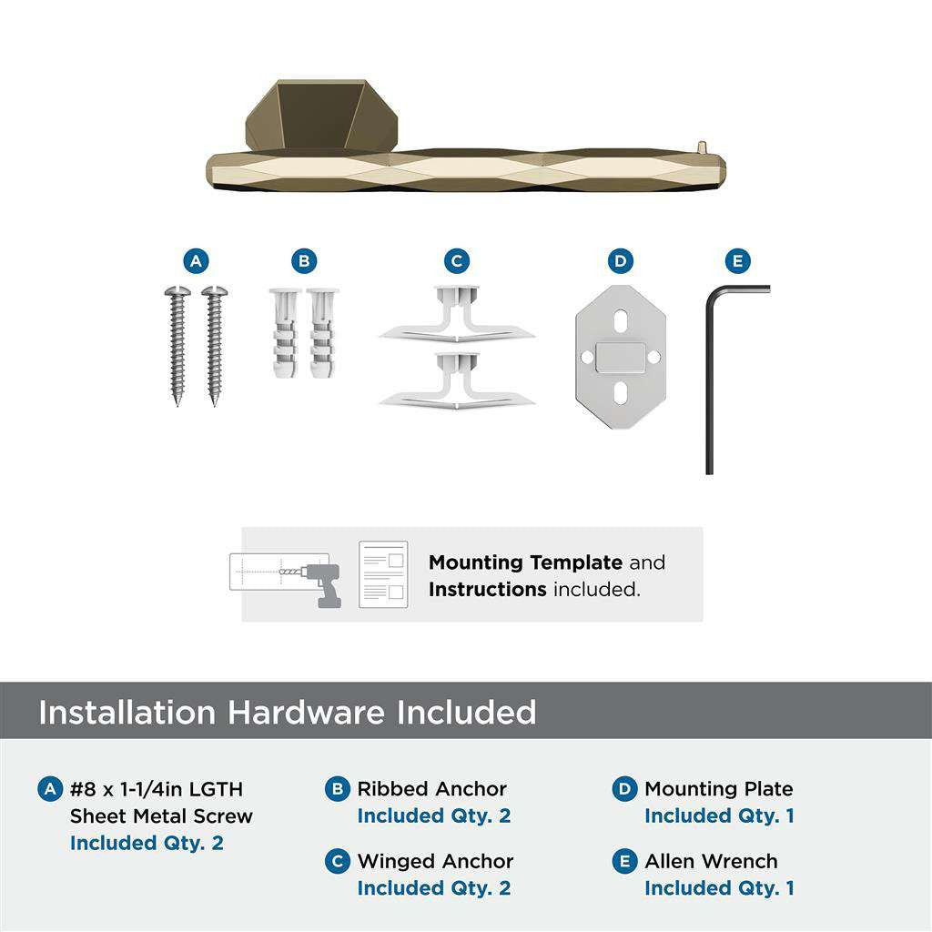 AMEROCK St. Vincent Single Post Toilet Paper Holder in Golden Champagne BH36041BBZ Installation Hardware