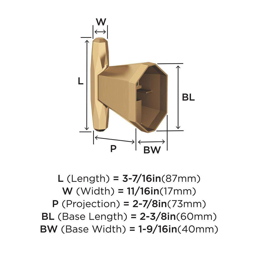 AMEROCK St. Vincent Single Robe Hook in Champagne Bronze BH36040CZ Specs