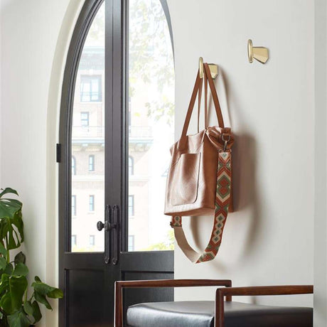 AMEROCK St. Vincent Single Robe Hook in Golden Champagne BH36040BBZ in Foyer