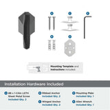 AMEROCK St. Vincent Single Robe Hook in Matte Black BH36040MB Installation Hardware