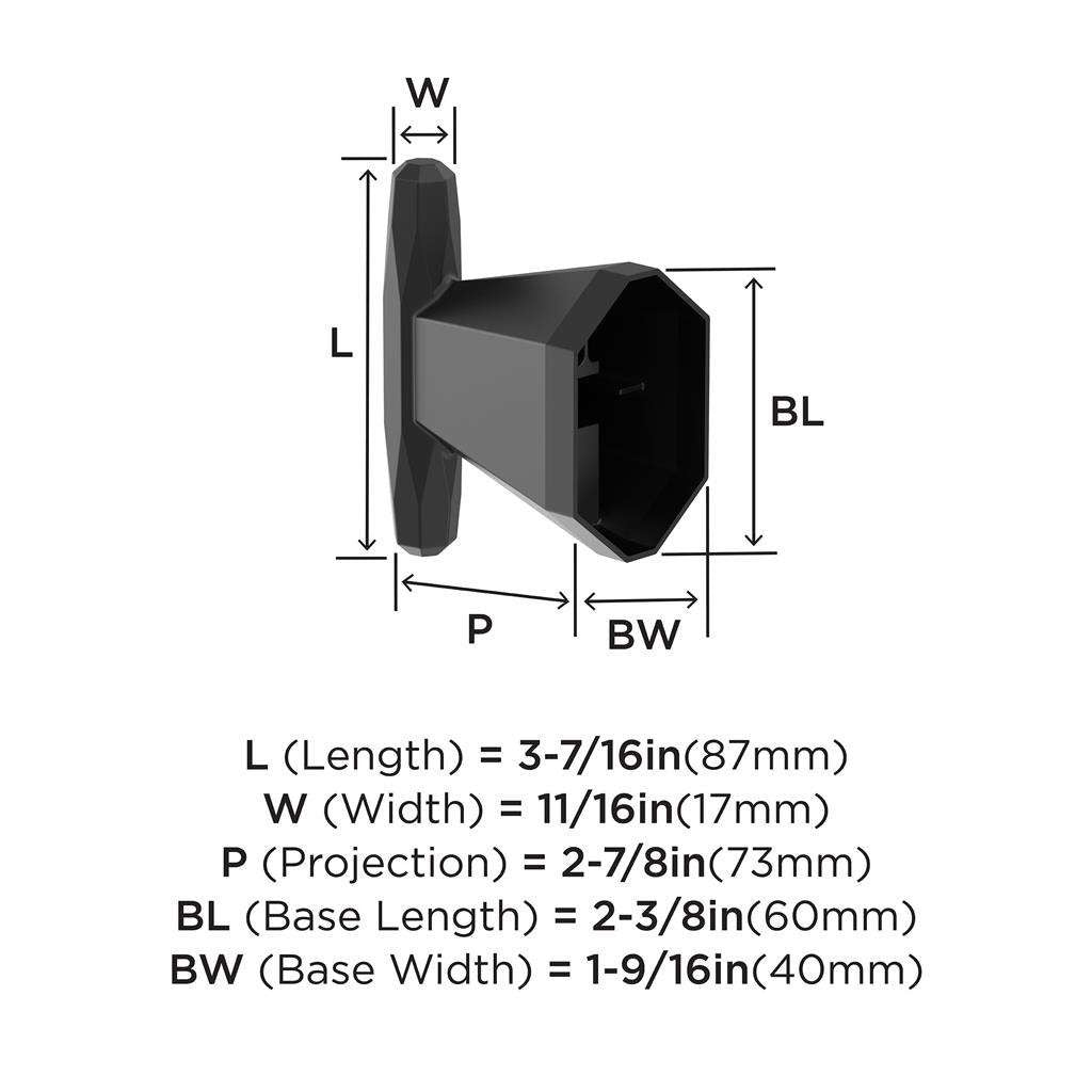 AMEROCK St. Vincent Single Robe Hook in Matte Black BH36040MB Specs
