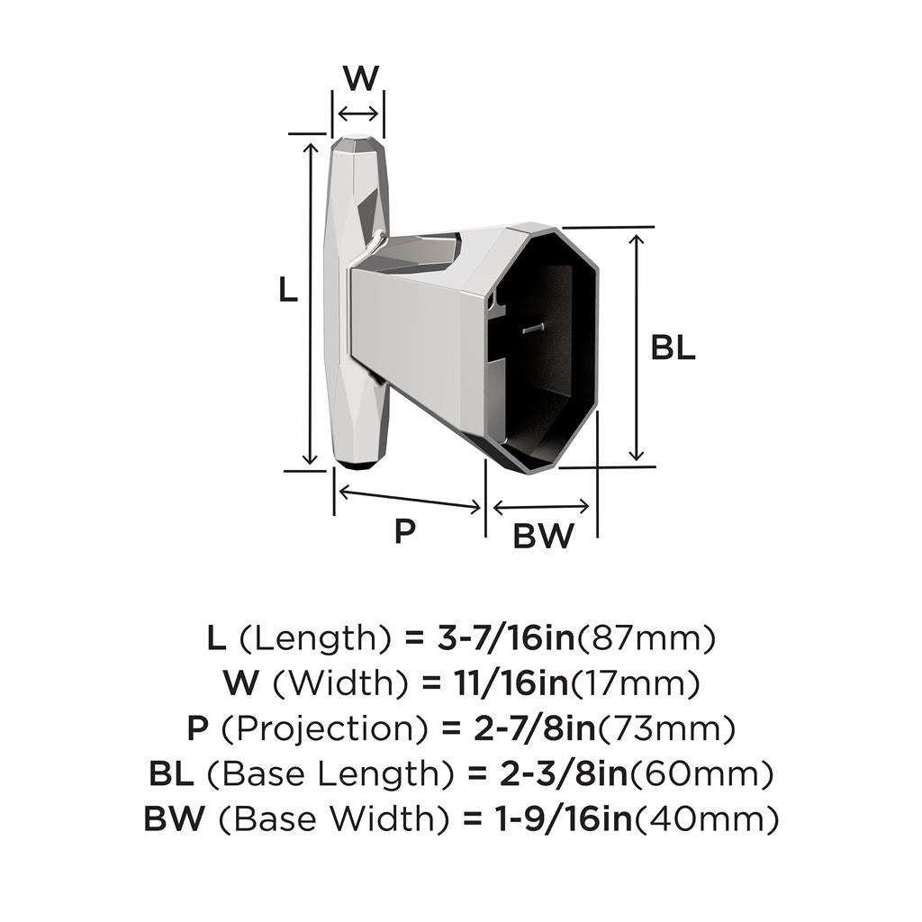AMEROCK St. Vincent Single Robe Hook in Polished Chrome BH3604026 Specs