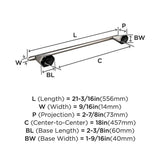 AMEROCK St. Vincent Towel Bar in Brushed Nickel 18" BH36043G10 Specs