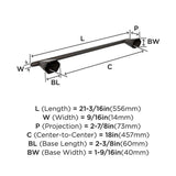 AMEROCK St. Vincent Towel Bar in Oil Rubbed Bronze 18" BH36043ORB Specs