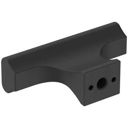 Back View of a Black Rectangle Cabinet Knob from Amerock's Status Collection BP36836FB