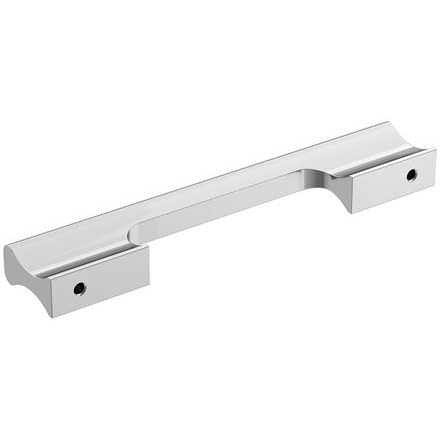 Back View of a Chrome 128mm Handle from Amerock's Status Collection BP3683826