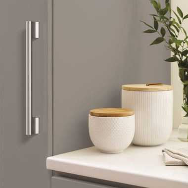 Display View of a Chrome 224mm Handle from Amerock's Status Collection BP3683726