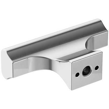 Back View of a Chrome Rectangle Cabinet Knob from Amerock's Status Collection BP3683626