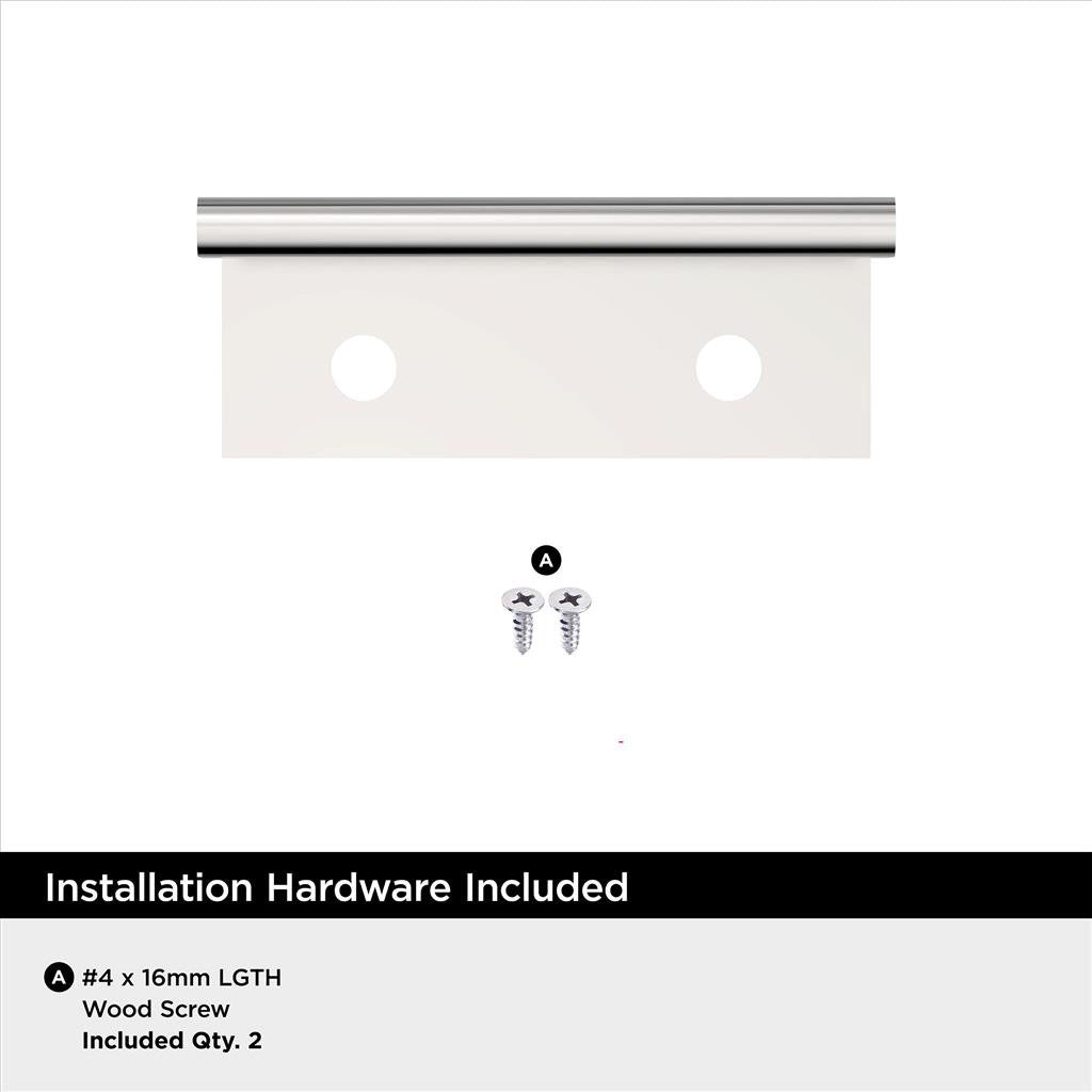 Amerock Streamline 2 Edge Pulls in Chrome 1-3/4" BP3719026 Installation Hardware