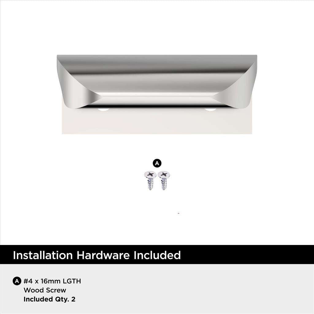 Amerock Streamline Tab Edge Pulls in Chrome 1-3/4" BP3720026 Installation Hardware