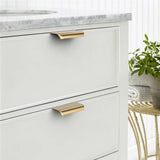 Amerock Streamline Tab Edge Pulls in Champagne Bronze 3" BP37201CZ Mounted