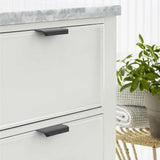 Amerock Streamline Tab Edge Pulls in Matte Black 1-3/4" BP37200MB Mounted